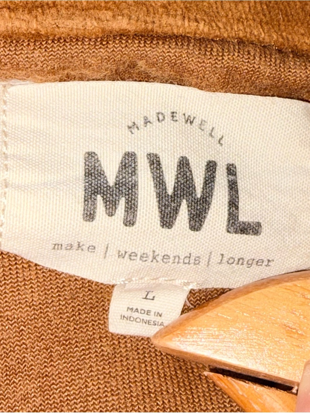 MADEWELL MWL Velour Half Zip Pullover sz L - Picture 4 of 7